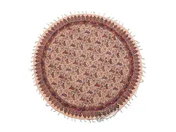 رومیزی قلمکار گرد طرح بته جقه