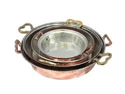 ماهیتابه مسی دسته دار