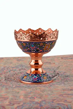 سرویس جهیزیه گلدان و آجیل خوری مسی و پرداز