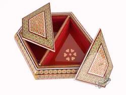 شکلات خوری خاتم کاری دو درب