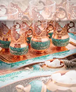 سرویس چای خوری فیروزه کوبی اصفهان