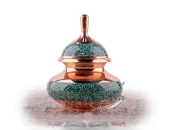 قندان فیروزه کوبی مدل دخل سایز کوچک