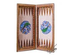 تخته نرد و شطرنج خاتم طرح گل و مرغ