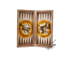 تخته نرد و شطرنج خاتم طرح مینیاتوری
