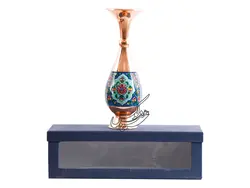 گلدان مس و پرداز 20 سانتی با جعبه