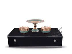 ست فیروزه شیرینی خوری و کاسه شبکه بری