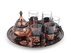 سرویس چای خوری مس و تراش