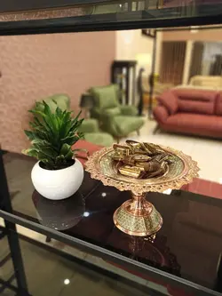 شیرینی خوری مس و خاتم قطر 20