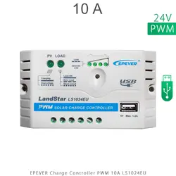 شارژ کنترلر 10A و 24V مدل LS1024E/EU سری PWM برند EPEVER