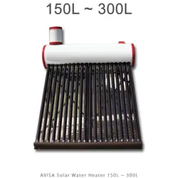 آبگرمکن خورشیدی آویسا | لیست قیمت و خرید از 150 الی 300 لیتر مدل فلوتردار دو سال گارانتی