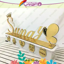 استند اسم طلایی و نقره ای با باکس مشخصات کد 0102