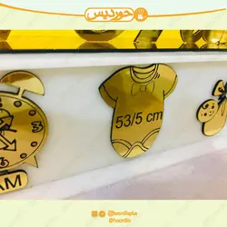 استند اسم طلایی و نقره ای با باکس مشخصات کد 0102