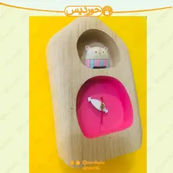 ساعت کودک کد B2 خرس راه راه (عمودی خونه)