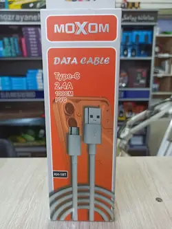 کابل شارژ و دیتا تایپ سی 2.4 آمپر 1 متر MOXOM  مدل KH-18T