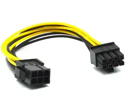 کابل برق کارت گرافیک 6 پین به 8 پین