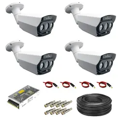 پک 4 کانال دوربین مداربسته 5 مگاپیکسل دید در شب رنگی AHD ریویژن مدل 565