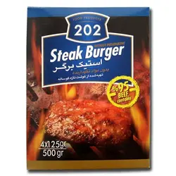 استیک برگر 95درصد 202 مقدار 500 گرم