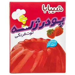 پودر ژله توت فرنگی شیبابا مقدار 100 گرم