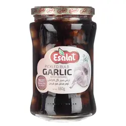 ترشی سیر گل کاراملی اصالت مقدار 680 گرم