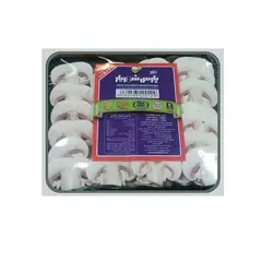 قارچ تازه برش خورده (اسلایس) در بسته بندی 500 گرمی پارس شهریار
