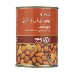 کنسرو لوبیا چیتی با قارچ فودلند - 380 گرم