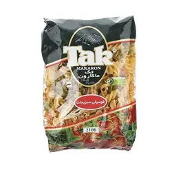 ماکارونی فرمی فوسیلی سبزیجات بسته سلفونی 500g تک