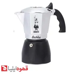 اسپرسو ساز بیالتی مدل بریکا پایه مشکی 4 کاپ
