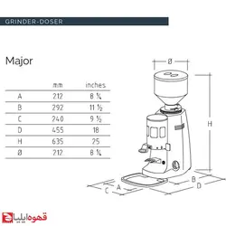 آسیاب قهوه مازر مدل Major