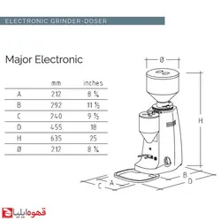 آسیاب قهوه مازر مدل Major Electronic