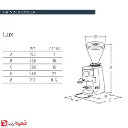آسیاب قهوه مازر مدل Lux