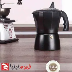 اسپرسو ساز جنووا _ در شیشه ای _ 3 کاپ