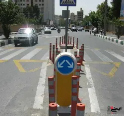 بولارد ترافیکی 110 سانت پلاستیکی