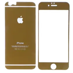 گلس ضد خش و محافظ صفحه نمایش آیفون iPhone 6G 2in1  2 in 1 Gold