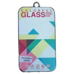 گلس ضد خش و محافظ صفحه نمایش آیفون iPhone 6G 2in1  2 in 1 Gold