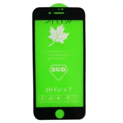 گلس ضد خش و محافظ تمام چسپ مشکی Glass IPHONE 7G 8G 20D black