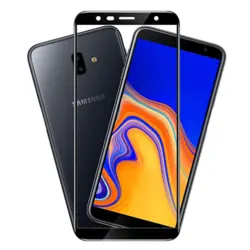 گلس ضد خش و محافظ تمام چسب مشکی SAMSUNG Galaxy J6 plus J4 plus FULL 11D BLACK