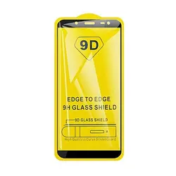 گلس ضد خش و محافظ تمام چسب SAMSUNG Galaxy A6 plus 2018 A605 9D BLACK