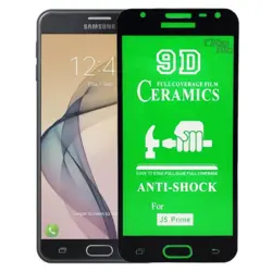 گلس ضد خش و محافط تمام چسپ مشکی SAMSUNG J5 PRIME G570 FULL 9D BLACK