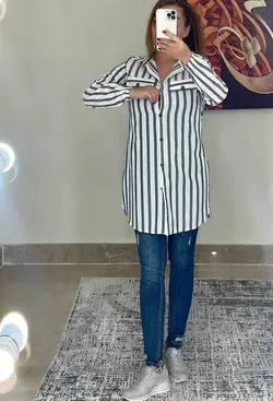 شومیز راه راه کد 14017