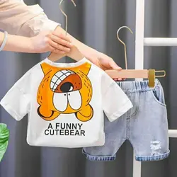 ست دو تیکه تیشرت و شلوارک بچگانه دوراموند سفید کد 14759