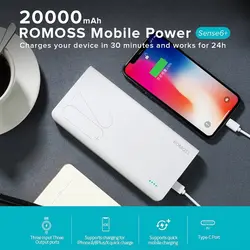 پاوربانک روموس مدل Sense 6+ PH80 ظرفیت 20000 میلی آمپر ساعت