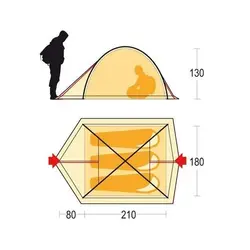 چادر کوهنوردی سه نفره فرینو مدل Kalahari 3