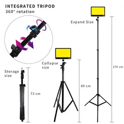 چراغ کمپینگ دو رنگ کانپکس مدل گیتاری FR-19 COB RF با سه پایه