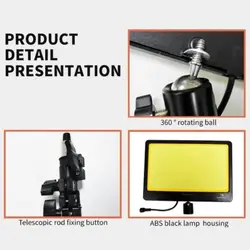 چراغ کمپینگ دو رنگ کانپکس مدل گیتاری FR-19 COB RF با سه پایه