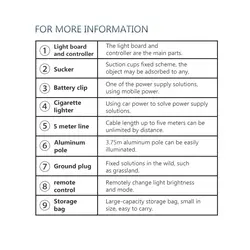 چراغ کمپینگ دو رنگ کانپکس مدل گیتاری FR-18 COB RF