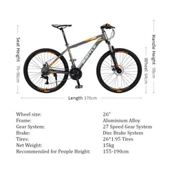 دوچرخه کوهستانی شیائومی مدل Battle X3 27-Speed