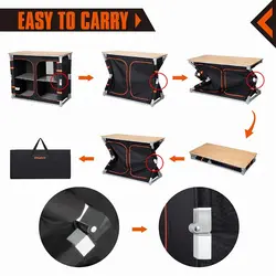 میز آشپزی کمپینگ کینگ کمپ مدل Bamboo Multifunctional KC3914