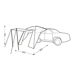 سایه بان آفرودی بغل خودرو کینگ کمپ مدل CATANIA KT4087