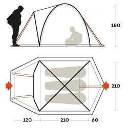 چادر کوهنوردی سه نفره فرینو مدل Shaba 3