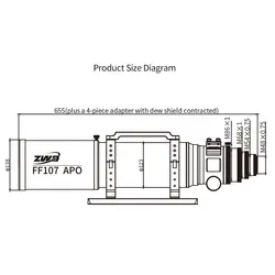 تلسکوپ شکستی 107 میلی‌متری ZWO مدل FF107 Apo